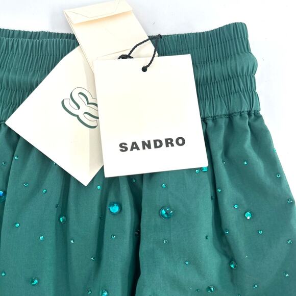 Sandro Paris Green Telaviv Shorts Size 42 | XL - Picture 5 of 12